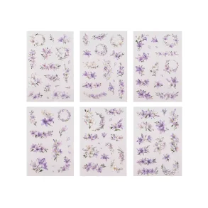 Stickers Transparent Blomster- 6 ark