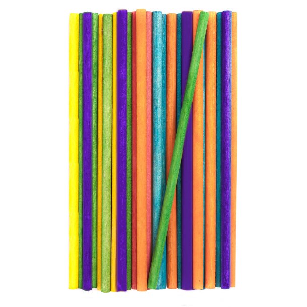 Trpinde - Rundstok Farvet