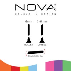 Nova Large Chalk Markers Reversible-Tip 