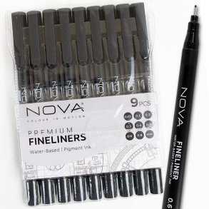 Nova premium Fineliner St 9 stk