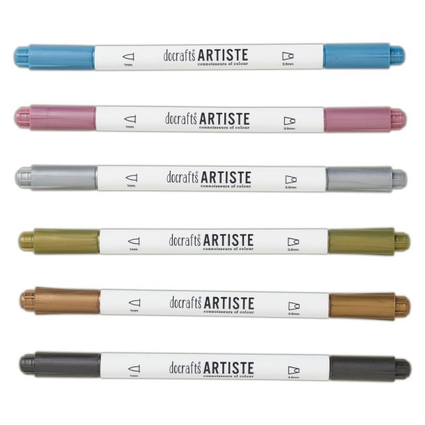 Docrafts Dual Tip Calligraphy Pens Metallic
