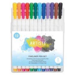 Docrafts Artiste Fine Liner Pen Set 12pk 