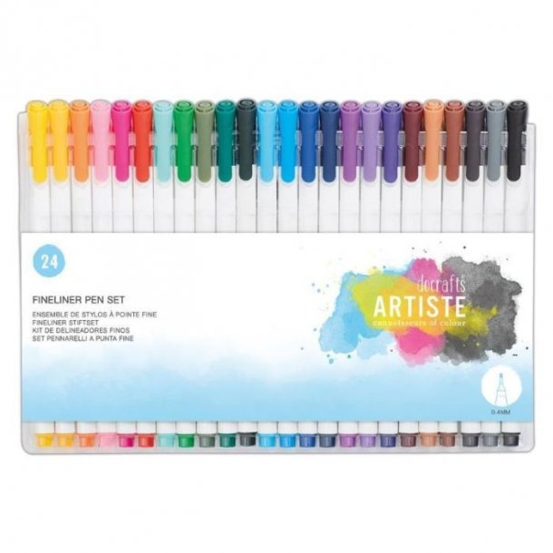 Docrafts Artiste Fine Liner Pen Set 24pk 