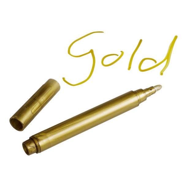 Marker Metallic Guld Pen - 2 stk