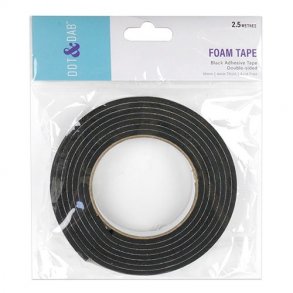 Trimcraft Dot & Dab Foam Tape Black