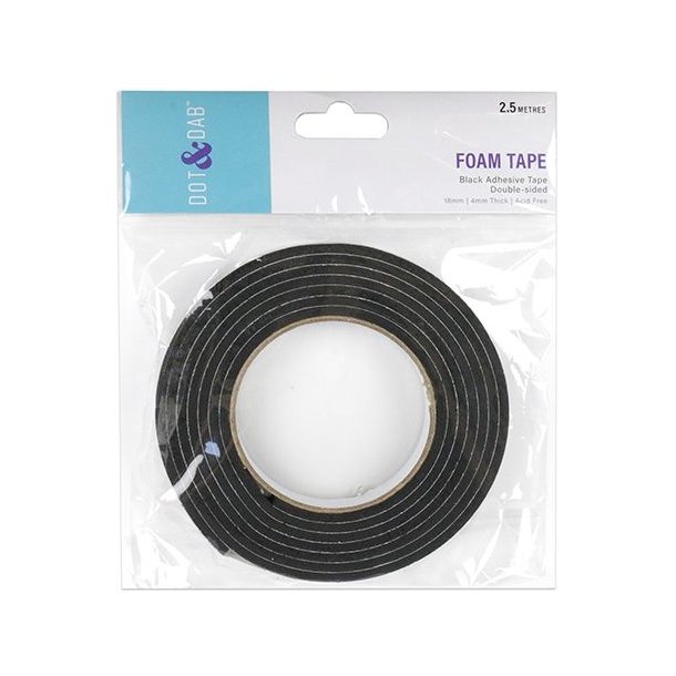 Trimcraft Dot &amp; Dab Foam Tape Black