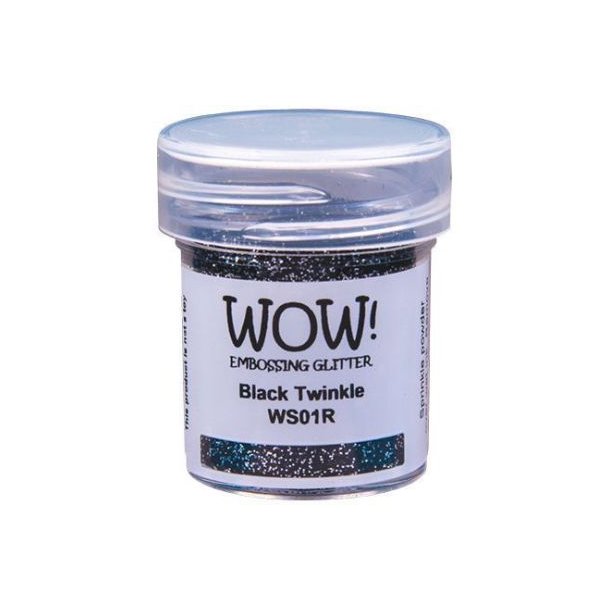 WOW! Embossing Powder Glitter Black Twinkle 15ml WS01R