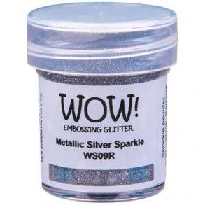 WOW! Embossing Powder Glitter Metallic Silver Sparkle 15ml WS09R 