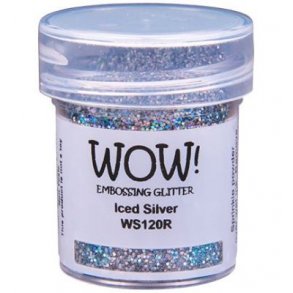 WOW! Embossing Powder Glitter  Iced Silver 15ml WS120R