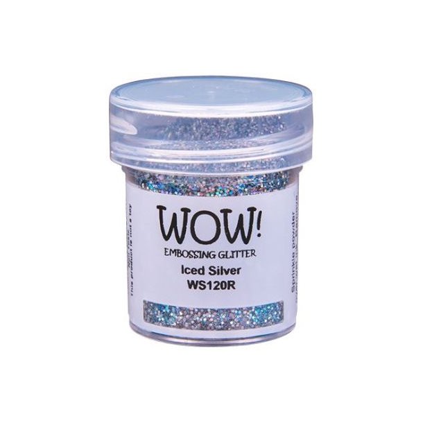 WOW! Embossing Powder Glitter  Iced Silver 15ml WS120R