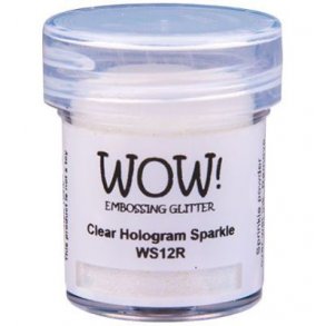 WOW! Embossing Powder Glitter  Clear Hologram Sparkle 15ml WS12R