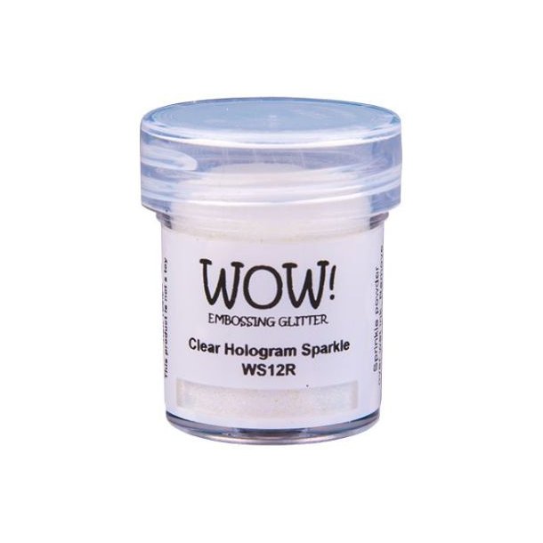 WOW! Embossing Powder Glitter  Clear Hologram Sparkle 15ml WS12R
