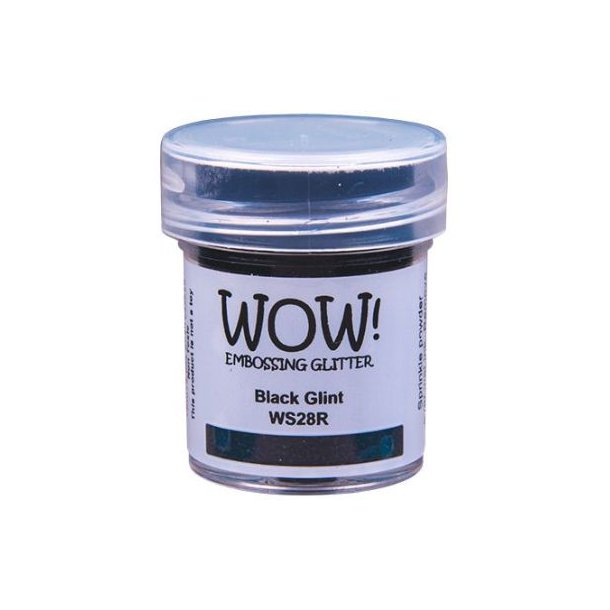 WOW! Embossing Powder Glitter  Black Glint 15ml WS28R