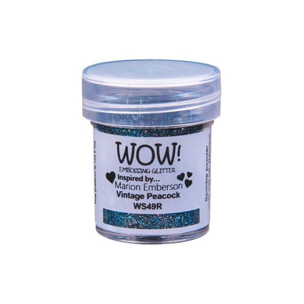 WOW! Embossing Powder Glitter Vintage Peacock 15ml WS49R 