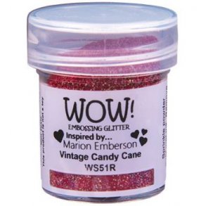 WOW! Embossing Powder Glitter Vintage Candy Cane 15ml WS51R