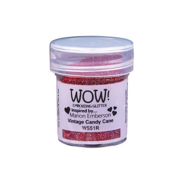 WOW! Embossing Powder Glitter Vintage Candy Cane 15ml WS51R