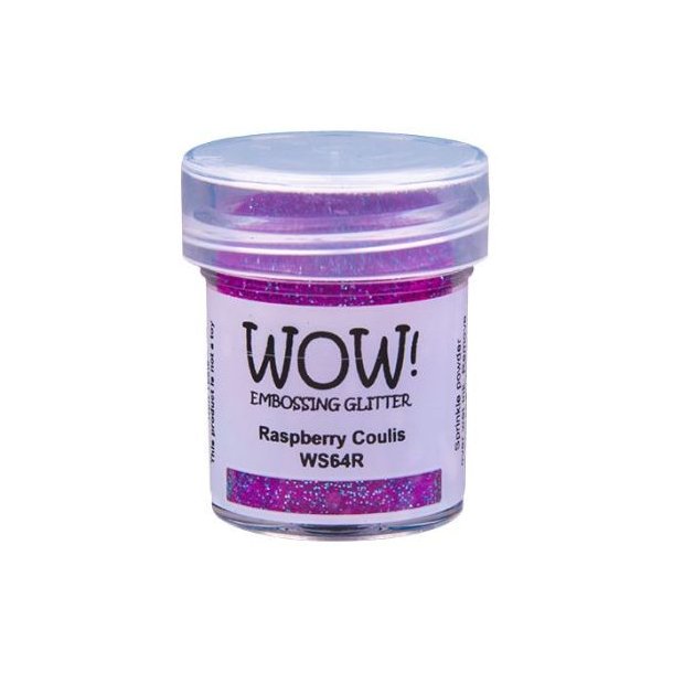 WOW! Embossing Powder Glitter Raspberry Coulis 15ml WS64R